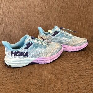 Hoka Teal and Lavender Athletic Shoes